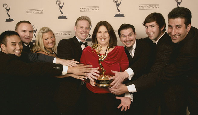 Markus Hagen backstage at the Emmys