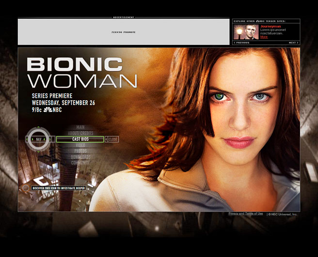 Bionic Woman Teaser Site